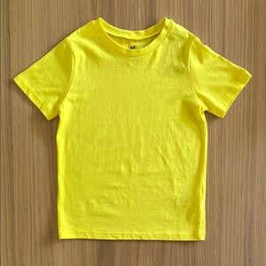 H&M, Big kid bright yellow cotton t-shirt, size 6-7